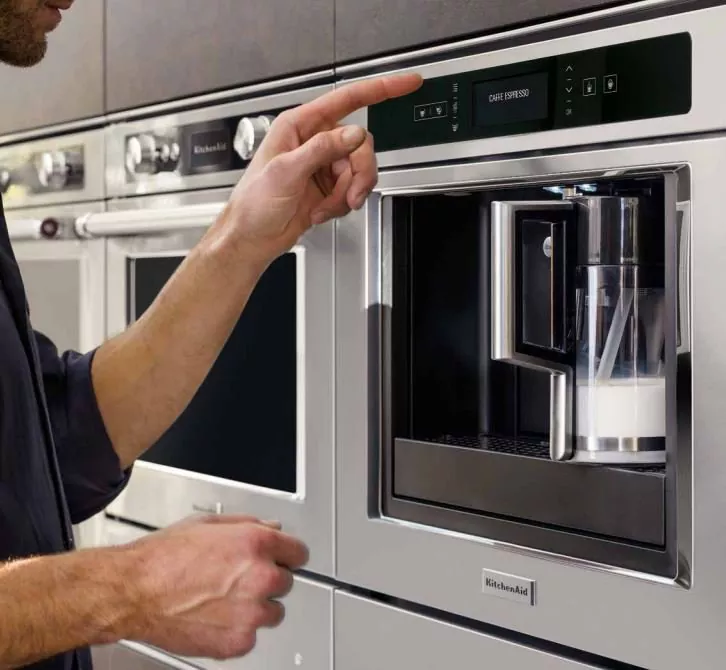 Встраиваемая кофемашина KitchenAid 45600 Черная нержавеющая сталь